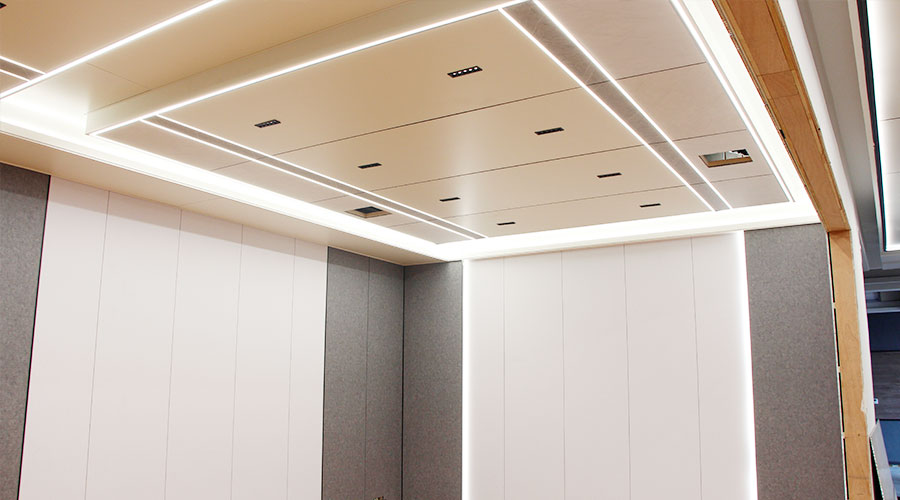 無(wú)主燈蜂窩大板吊頂效果